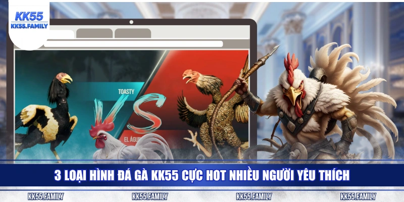 3 loại hình đá gà KK55 cực hot nhiều người yêu thích